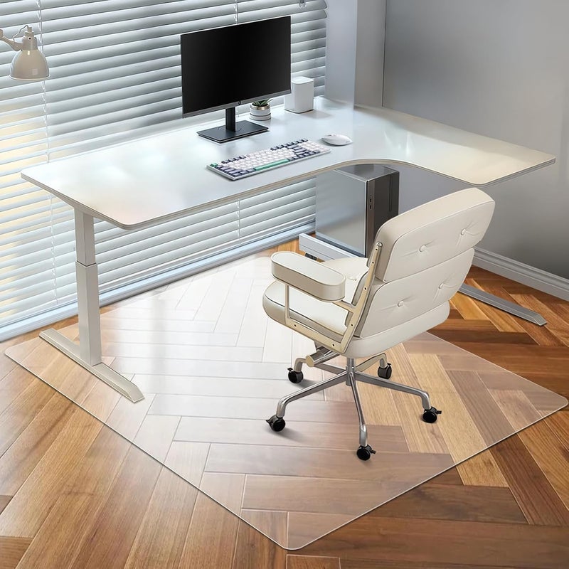 Vicwe Chair Mat for Hardwood Floor, 46” x 72” Large Office Chair Mats, Clear Floor Protector Mat, Easy Rolling Chair Mats for Office Home, Easy to Clean (Rectangle) - Image 1